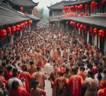 崔家镇古韵婚礼，一幅活色生香的民俗画卷