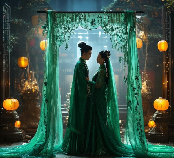 青色古典婚庆，浪漫传承美好时光,青色古典婚庆，浪漫传承美好时光,浪漫,婚礼策划,象征,第1张