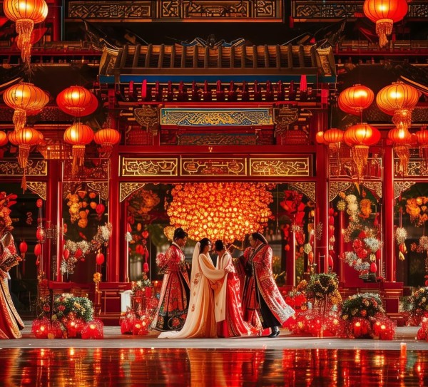 传统韵味与现代交融，中式婚礼仪式之美,传统韵味与现代交融，中式婚礼仪式之美,婚姻,象征,甜蜜,第1张