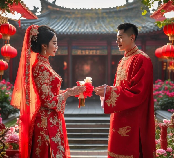 中式婚礼，传统习俗与礼仪之美展现,中式婚礼，传统习俗与礼仪之美展现,婚姻,象征,甜蜜,第1张